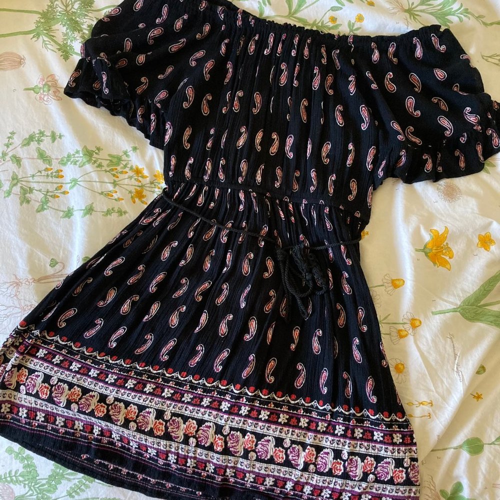 forever 21 - off the shoulder paisley print dress